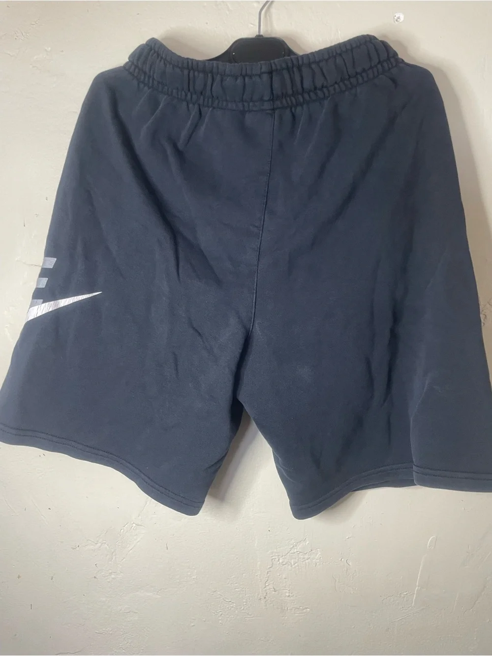 Nike Men’s Black Athletic Shorts with White Swoosh